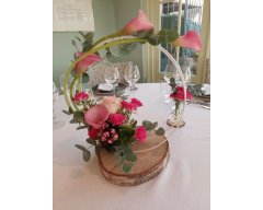 DECORATION TABLE CERCLE ROSE