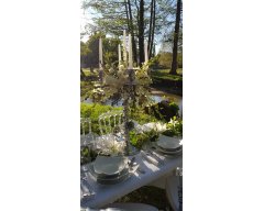 DECORATION TABLE CHANDELIER DENDROBIUMS BLANC