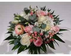 BOUQUET MARIEE FORME RONDE PASTEL