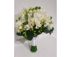 BOUQUET MARIEE FREESIAS BLANC